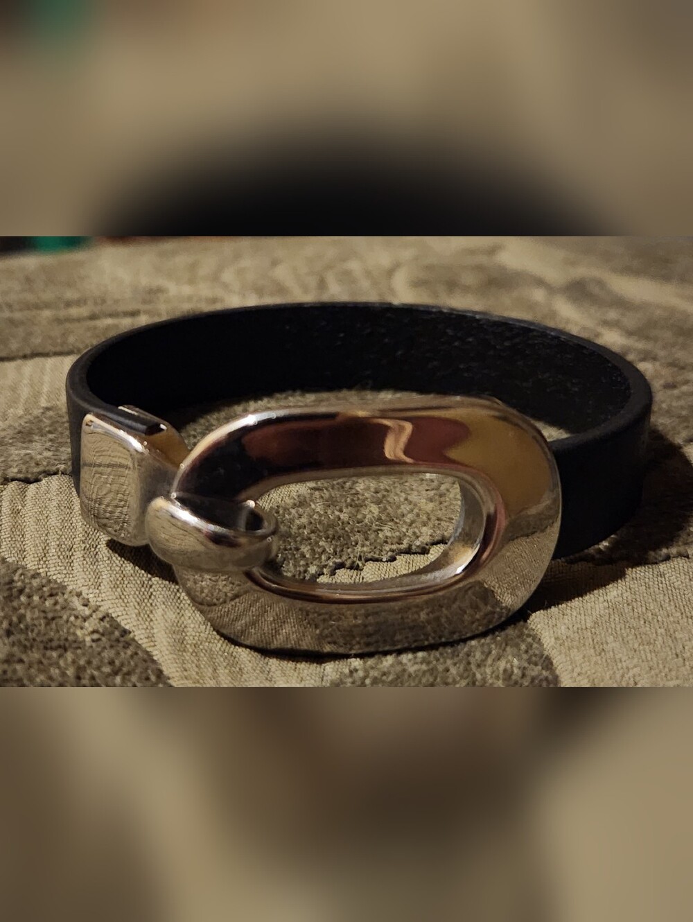 Leatherette Buckle Bracelet